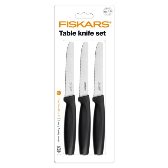 Sada jídelních nožů Functional Form 3ks, černá