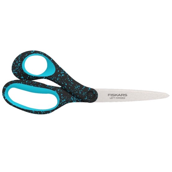 Nůžky pro teenagery pro leváky, kropenatá modrá (20cm)