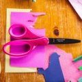 Velké dětské nůžky SoftGrip™ s nepřilnavým povrchem, třpytivě růžové (15 cm)